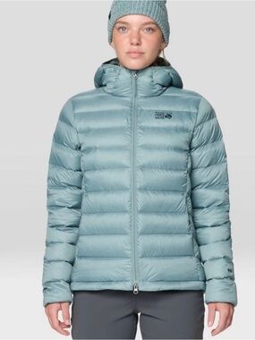 NEW Mountain Hardware Tiberondack Hoody Women’s Jacket; LARGE; Down; Sage Blue